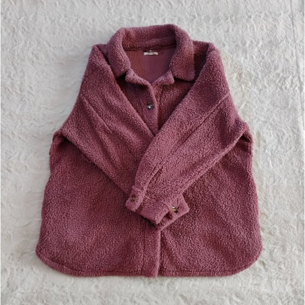 Maurices Button Down Sherpa Shacket - image 3